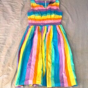 New Collectif ModCloth Pastel Rainbow Dress Sz US 6